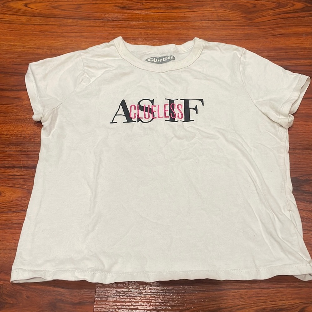 forever 21 Clueless “As If” Tee🤍💗